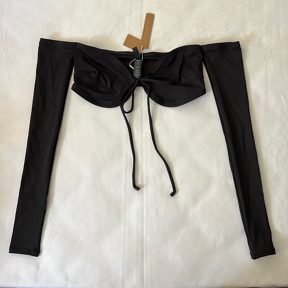SKIMS SWIM LONG SLEEVE BIKINI TOP